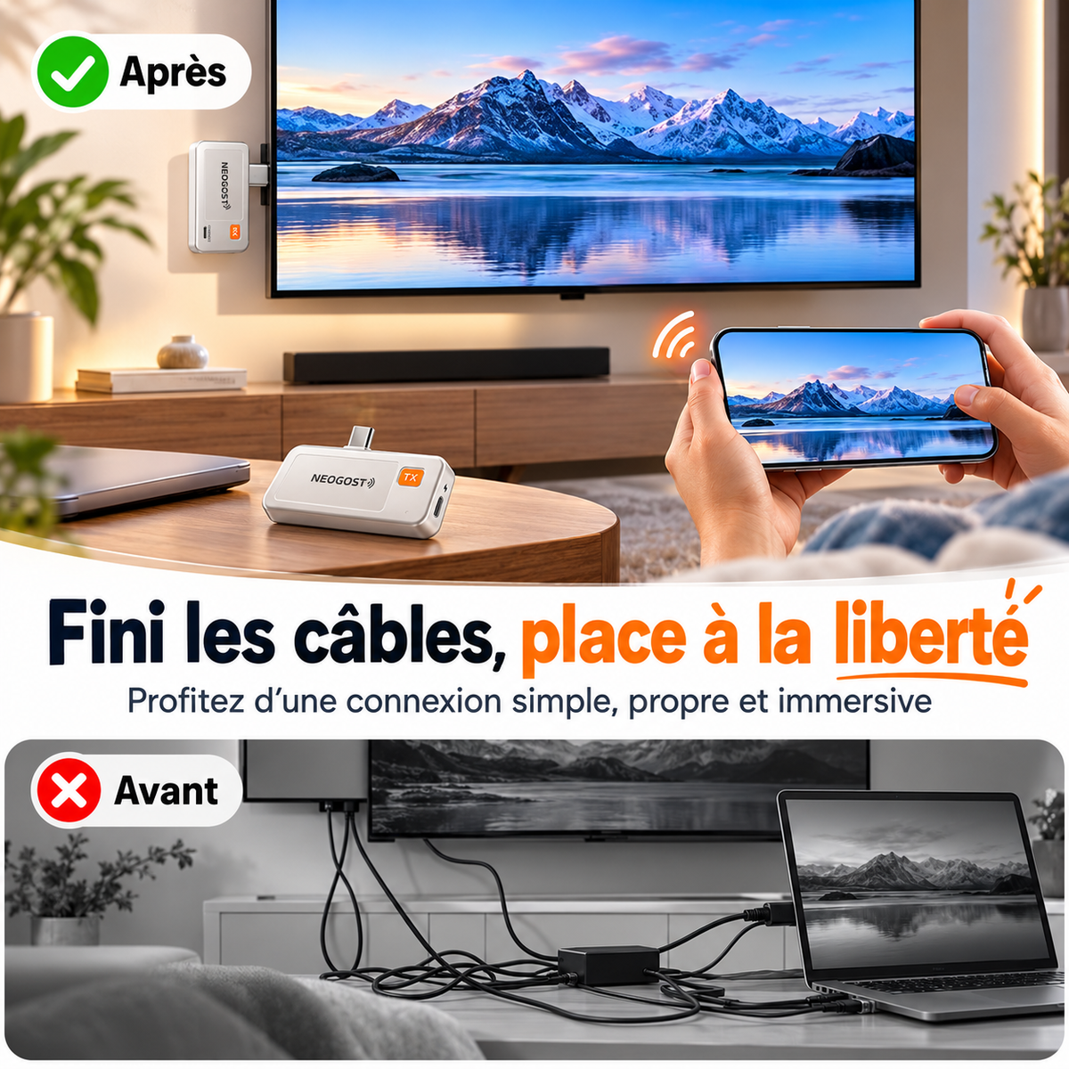 NEOGOST™ – Adaptateur Sans Fil HD